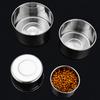 Stainless Steel Pet Food Bowl 10-20CM Ordinary Cage Hanging Dog Basin Feeder Large Capacity Fixed Metal Feeding Bowl