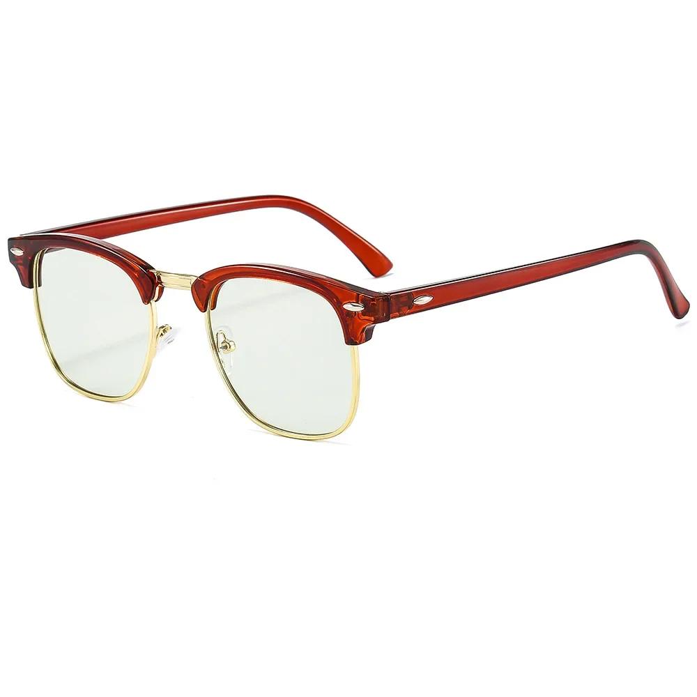 

Classic Half Glasses Frame Glasses Women s Men s Personality Photochromic Lens Anti Blue Light Eyeglasses Retro Style Driving Use Riding Outside