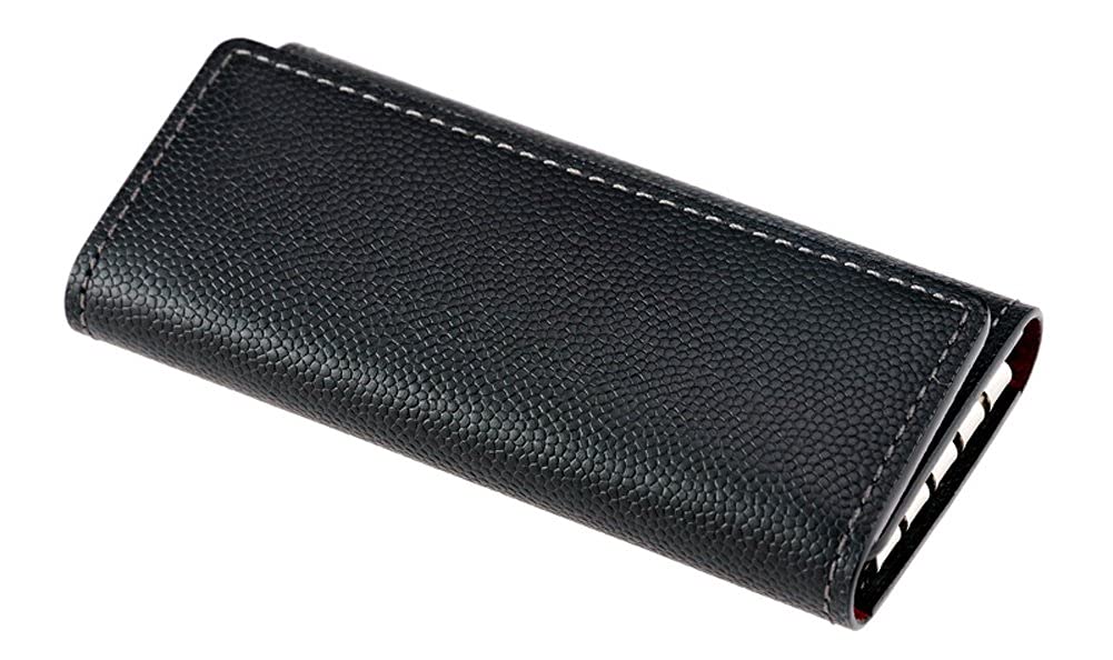 Porte-clés en cuir CYPRIS Perlanera, 8420, Cadeau pour homme, Cadeau pour la fête des pères, Cadeau d'anniversaire, Cadeau pour petit ami, Noir et rouge