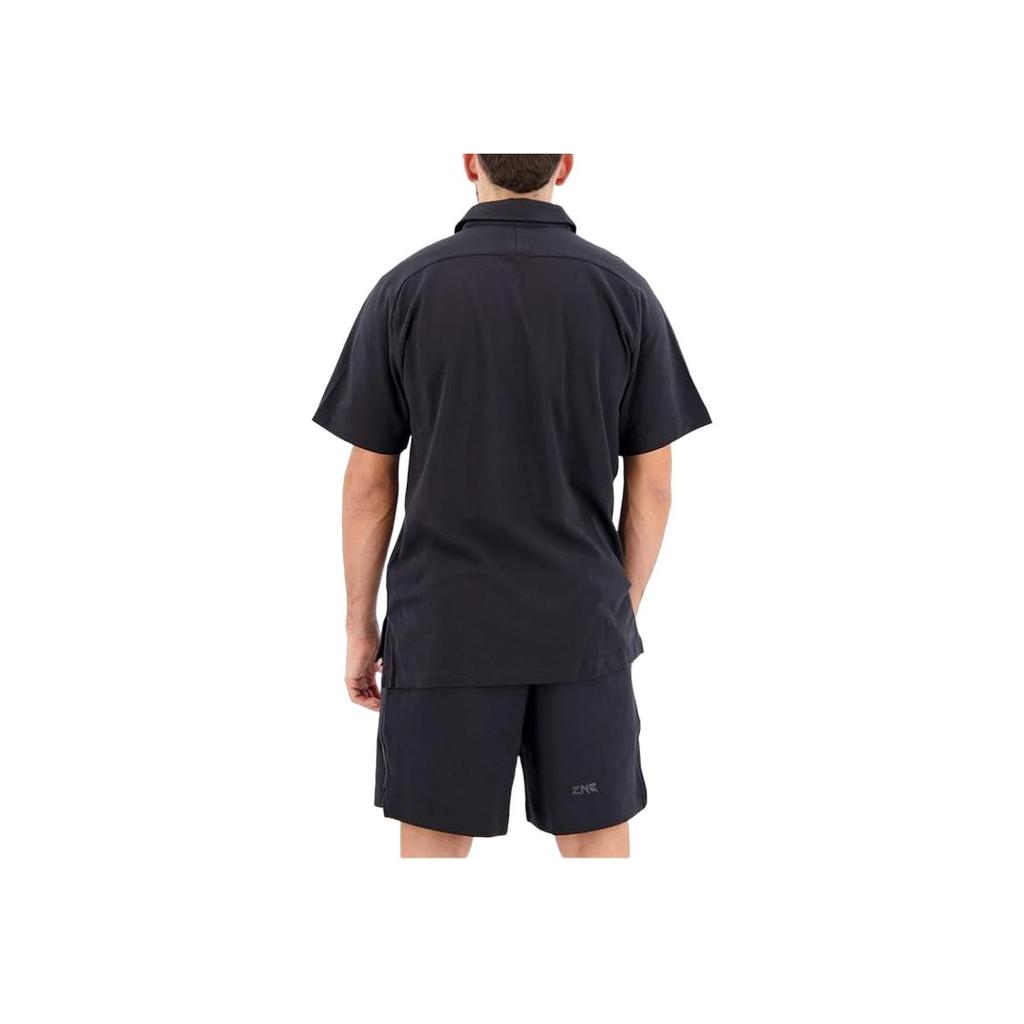 Adidas Solid Color Pullover Straight-Cut Short Sleeve Polo Shirt Men Tops Black IA3124