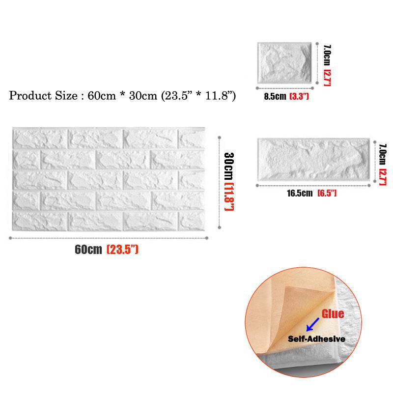3D Self Adhesive Wall Stickers For Kids Room Bedroom Decor DIY Foam Brick Room Decor Wallpaper Home Decor Living Wall Sticker