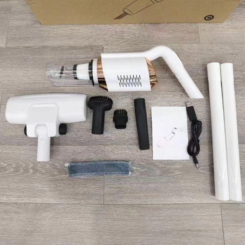 Беспроводной пылесос 6000 Па Мощное всасывание для дома и автомобиля Пылесос 120 Вт Высокомощный пылесос Мощное всасывание Cl белый