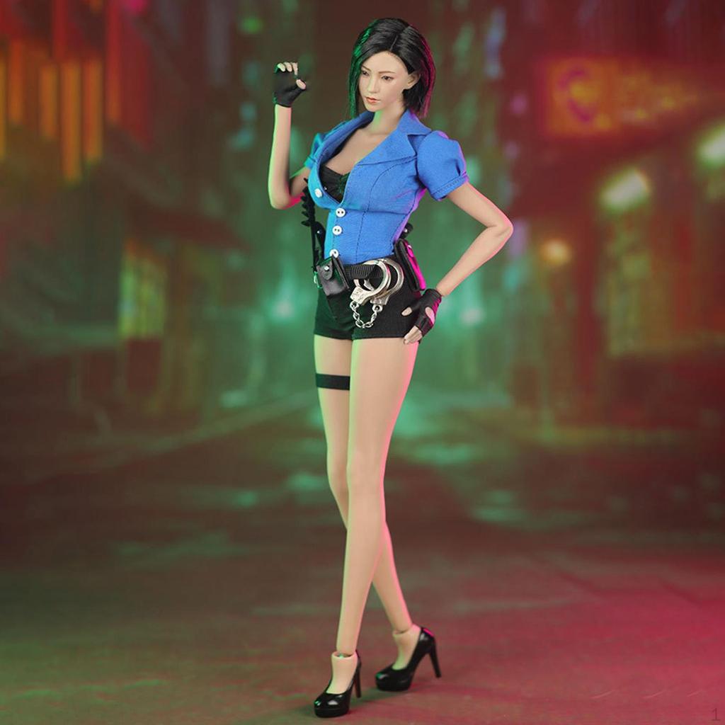 1/6 Scale Female Police Uniform Cosplay Clothes Model for 12" Action Figures