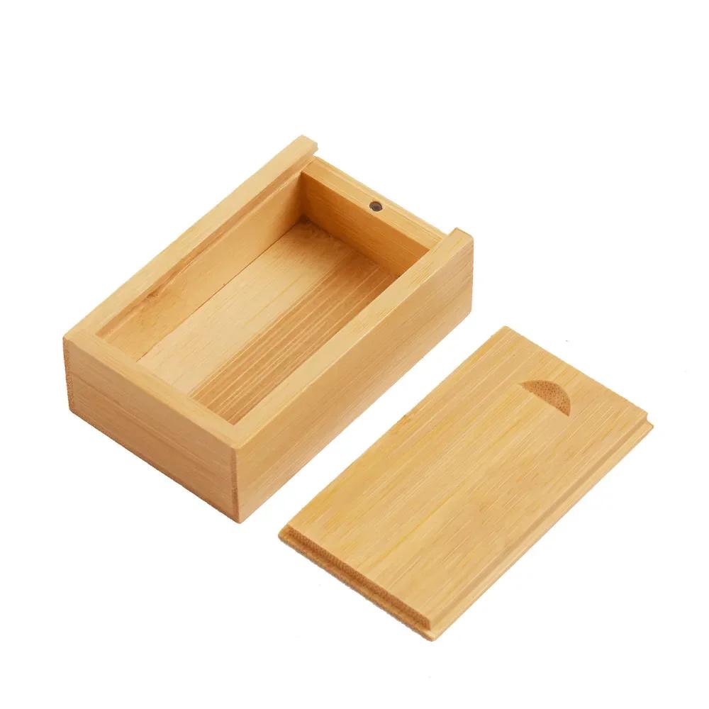 

1pcs Free Laser Engraving Wooden Box With Sliding Top Storage Box for Necklace Ring Jewelry Or USB Free Printing Custom Wood Box Need Color Printing