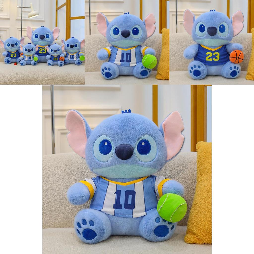 Plush Stitch Bear With Basketball Design For Kids Room Decor And Collectible Gift