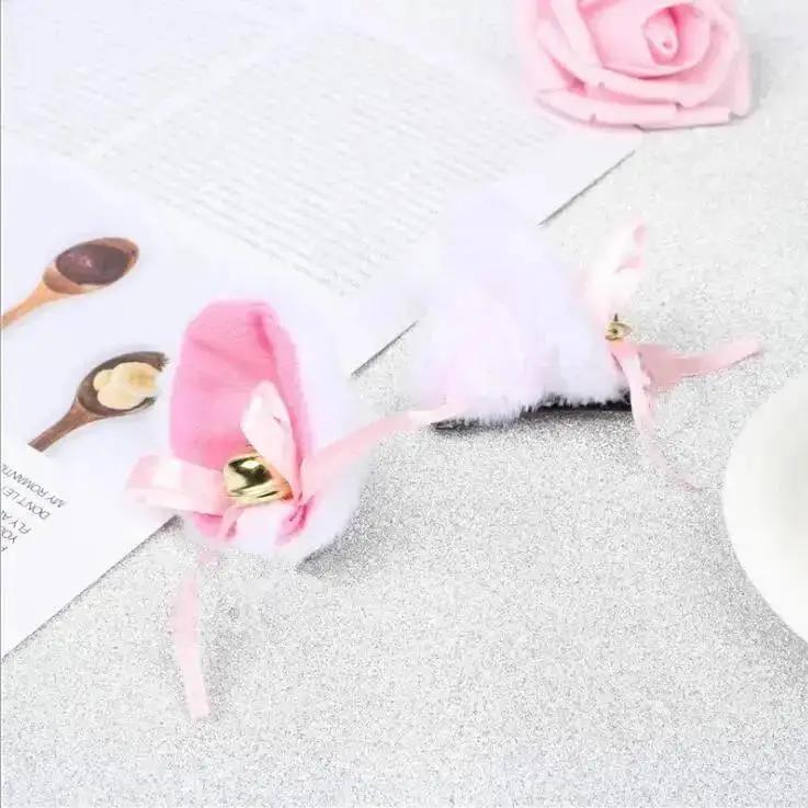 1Pair Sweet Bell Cat Ears Hair Clip Women For Cosplay Anime Costume Halloween Birthday Party Girl Fashion Hairs Accessories