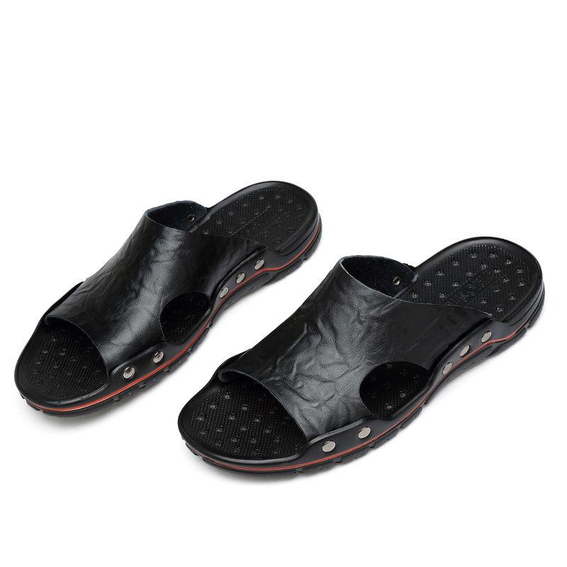 Herren Pantoletten Hausschuhe Sommer Draußen Herren Sandalen Atmungsaktiv Klassiker Strandschuhe Flip Flops Rutschfest Lässige Herrenschuhe
