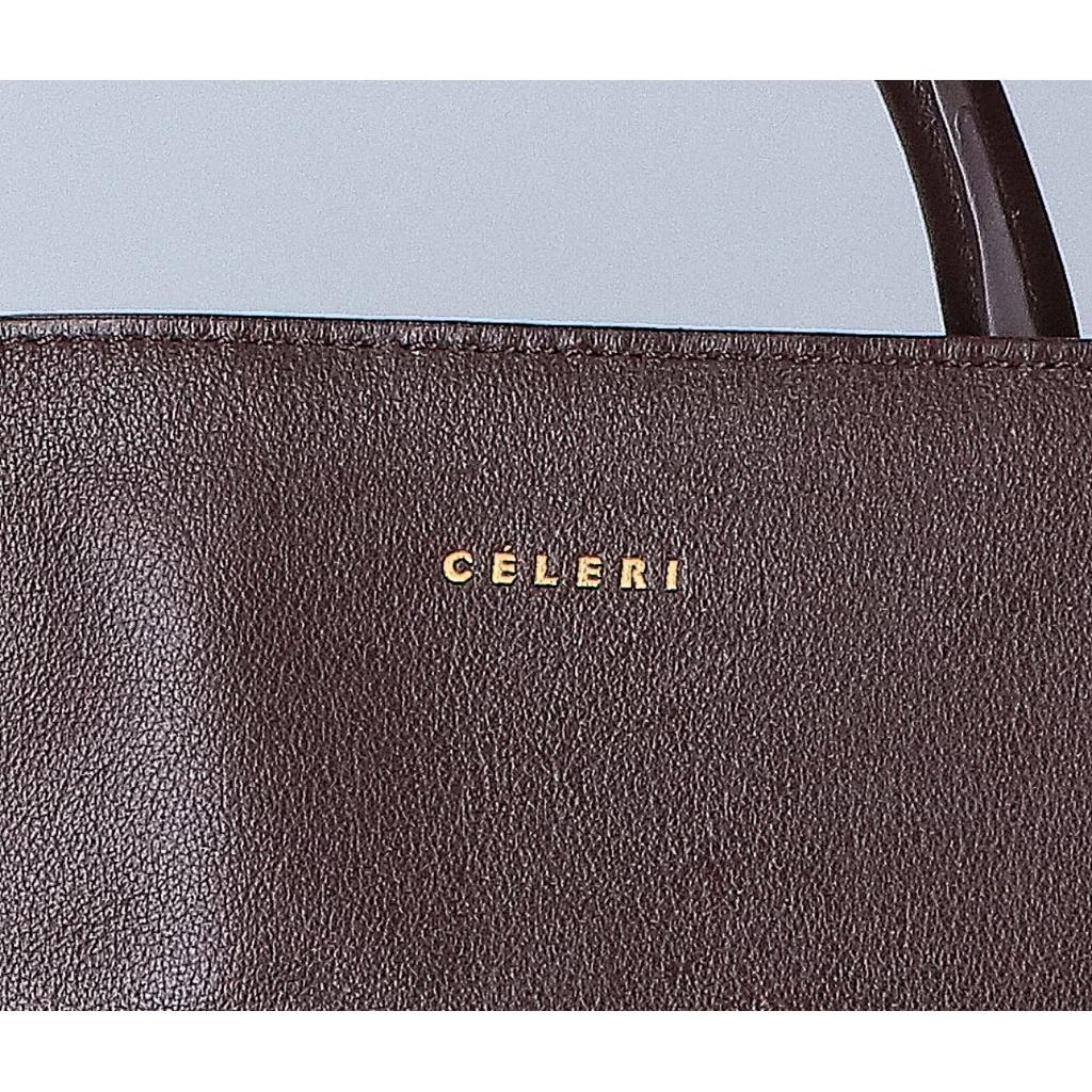 CELERI Leather X Canvas Reversible Tote Bag Brown / IvoryUsed