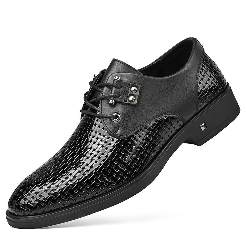 

Summer new men s business dress lace-up casual sandals men s breathable hollow hole shoes 44 чорний
