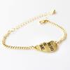 2 Pcs Women Bracelet Cute Jewelry Gift Alloy Partners Love Heart Bangle for Party