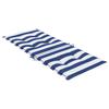 High Back Cushions 6 pcs Blue & White Striped Fabric