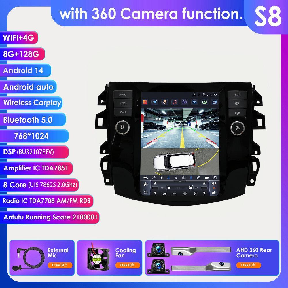 9.7" Android Vertical Screen Car Navigation with Backup Camera for 16-22 Nissan Navara