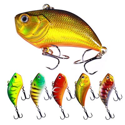 5PCS Vib Fishing Lure 5.4cm-13g-6# Vibration Sinking Hard Baits Crankbait Artificial Fish Lipless Wobblers For Bass