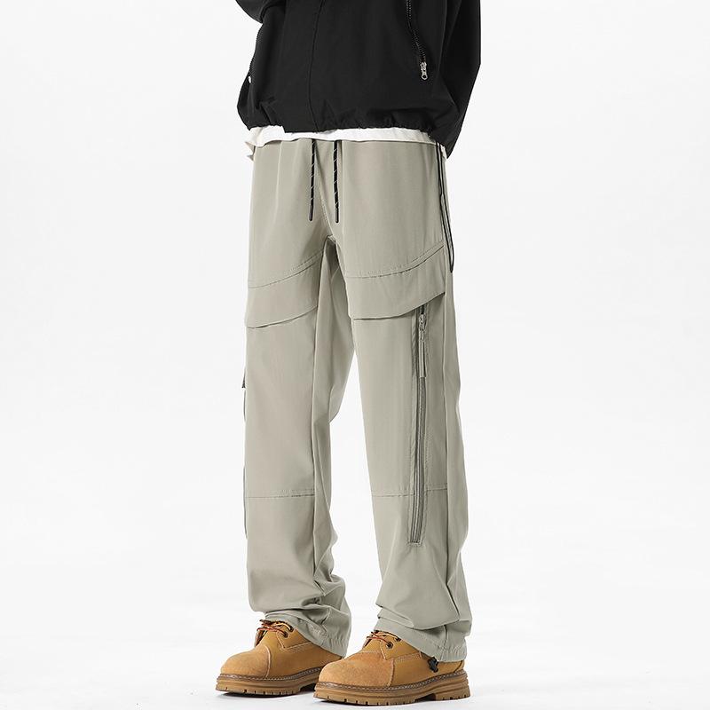 Nové zimní větruodolné fleecové podlahové kalhoty ve velkých velikostech Pánské módní fleecové ležérní kalhoty