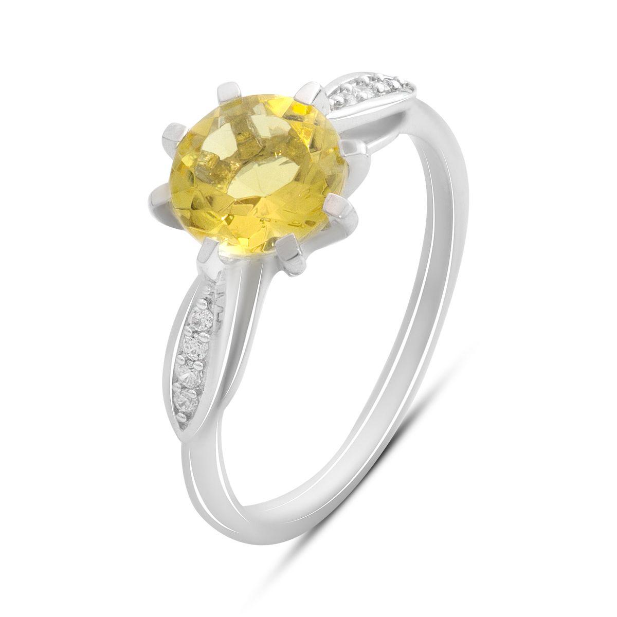 

Silver ring with nano citrine 1.579ct, item weight 2.67 gr (2190028) 18 бурштин