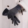 Warm Touch-Screen Gloves Thick Windproof Suede Gloves Practical Winter Thermal Gloves  Driving