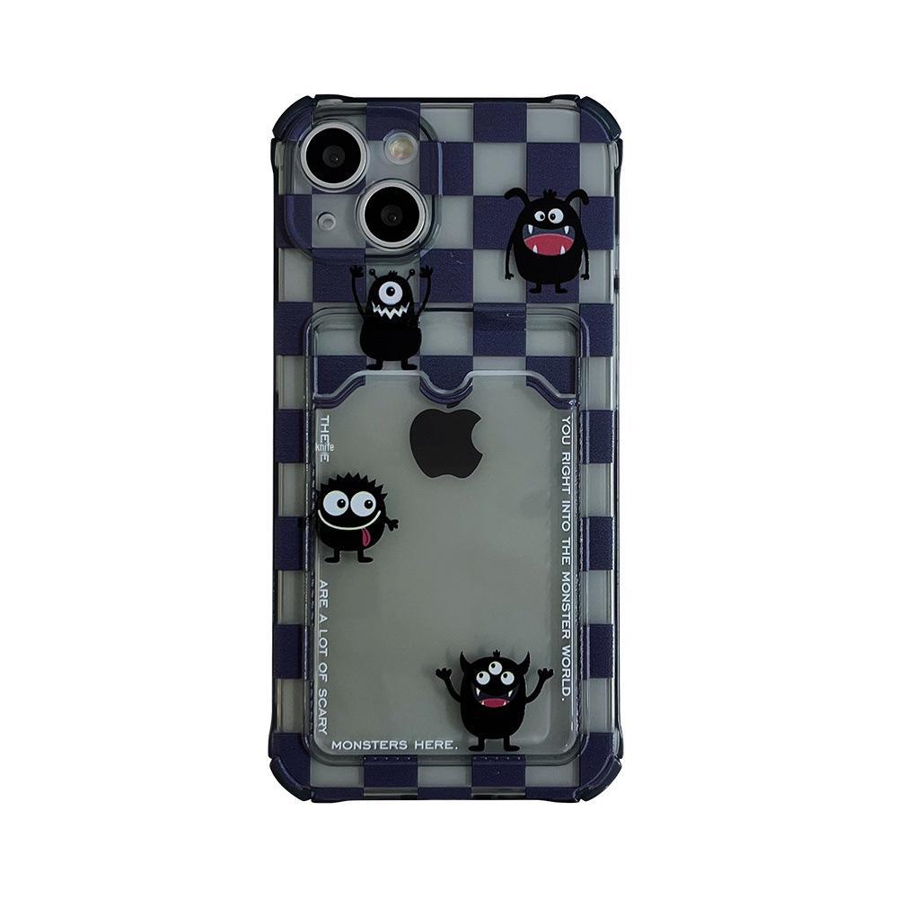 

Прозрачный чехол Grid Monster для iPhone 11/12/13/14 Pro & Pro Max со слотом для карты iPhone 12
