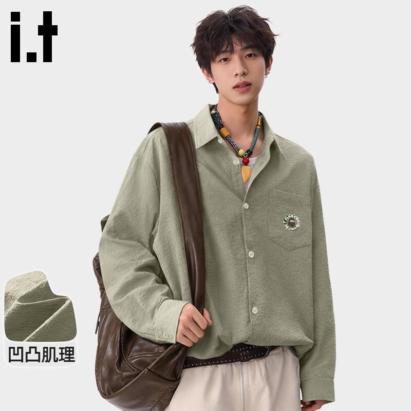 Fingercroxx Men s Retro Textured Casual Shirt Jacket XL