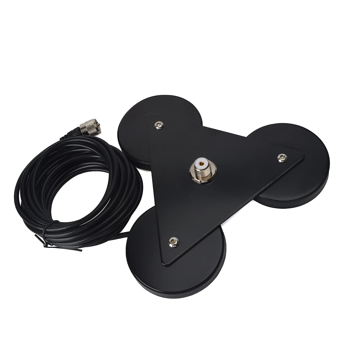 

YNIBST MJ-MP Type Heavy-Duty 3-Point Magnetic Antenna Base with RG58 Cable for Car Use, Amateur Radio Antenna Base