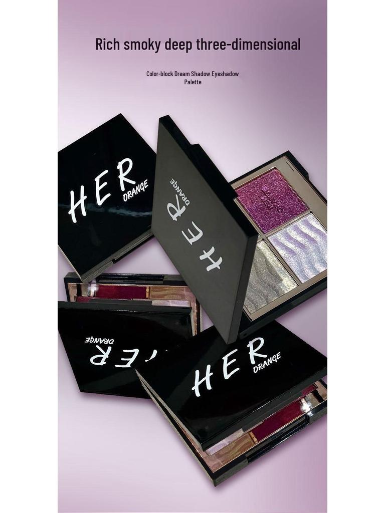 HERORANGE Color-Changing Dragon Eye Shadow Palette: Pearlescent, Super Sparkle, Color-Blocking Brightening Highlight Eyeshadows.