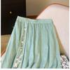 A Stylish and Retro Mid-length Embroidered Skirt with A Flexible Waist and A Double-layered Flowing Skirt