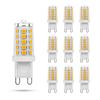 AC220V G9 LED-Birne Dimmbar 5W, PC + Keramikfassung, Kein Flackern 2835SMD 32 LEDs Super Hell, für Hausbeleuchtung Kronleuchter, Ersetzt 50W Halogen