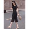 Women's Elegant Hollow-out A-line Little Black Dress