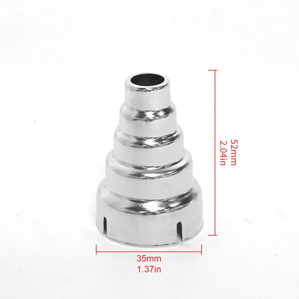 5 Pcs Hot Air Blower Nozzles Kit, Hot Air Blower Attachments, Stainless Steel Soldering Nozzle Tools, Heat Air Blower Reflector Nozzle Accessories