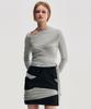 Kimjisu Multi-Tie Draped Jersey Top _ Gray
