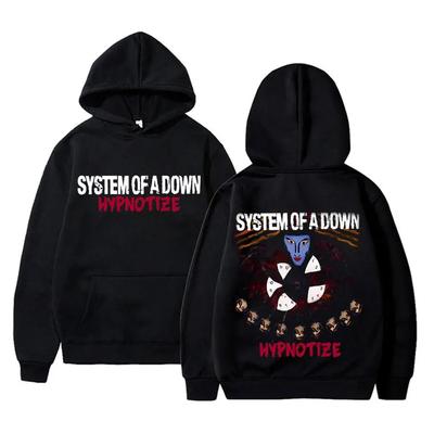 Vintage Rock Grubu System of A Down Hypnotize Baskılı Kapüşonlu Sweatshirt Erkek Alternatif Metal Müzik Sweatshirt Erkek Gotik Harajuku Sokak Giyimi