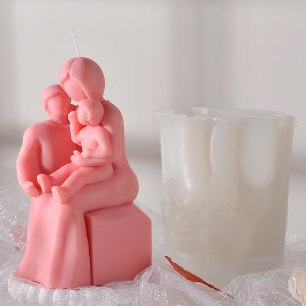 3D forma na novomanželskou svíčku s motivem růže, květu, vlasů pro dívky, sádrové silikonové formy, svatební, rodinné, dárkové, ke Dni matek, domácí vonná ozdoba