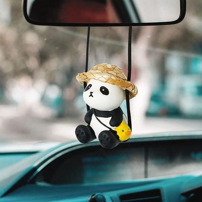 Decoraction Car Hanging Ornament Ornaments Rearview Mirror Hanging Panda Car Pendant  Creative Gift