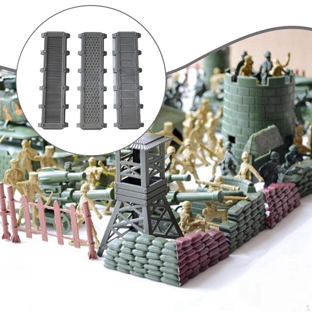 3x Connecting Hill Gifts Scenery Multifunctional Miniature Battlefield Model