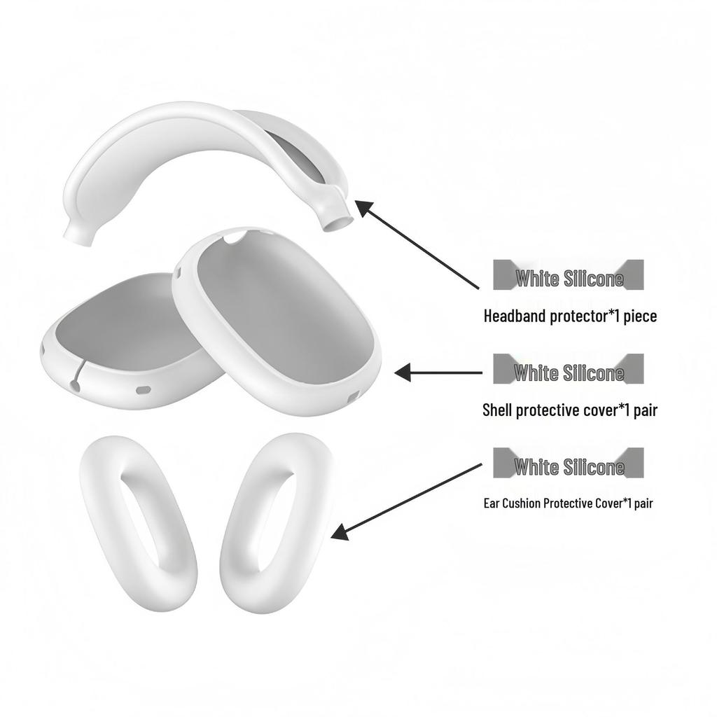 AirPods Max Silicone Protective Case: Soft Headphone Shell for Bluetooth Earphones