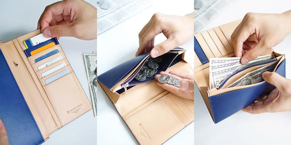 Bifold Long Wallet Navy [Baggy Port] Men's BP-ZYS-090-NV