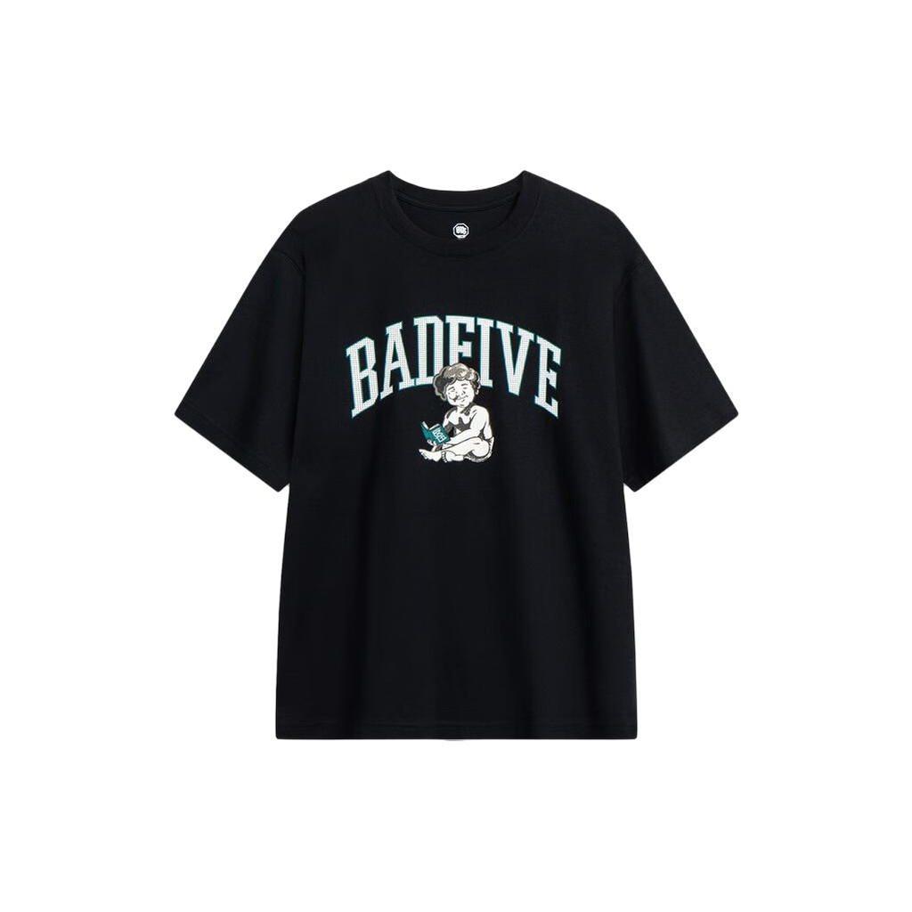 Li-Ning Anti Wu Series Letter Character Print Round Neck Sports T-Shirt Men Tops Black AHST513-5