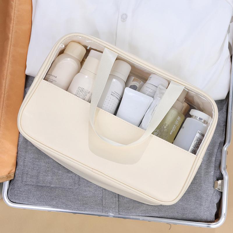 Waterproof Portable Make Up Bag Storage Cosmetic Bags For Women Translucent Travel Bag Make Up Storage Case Organizer