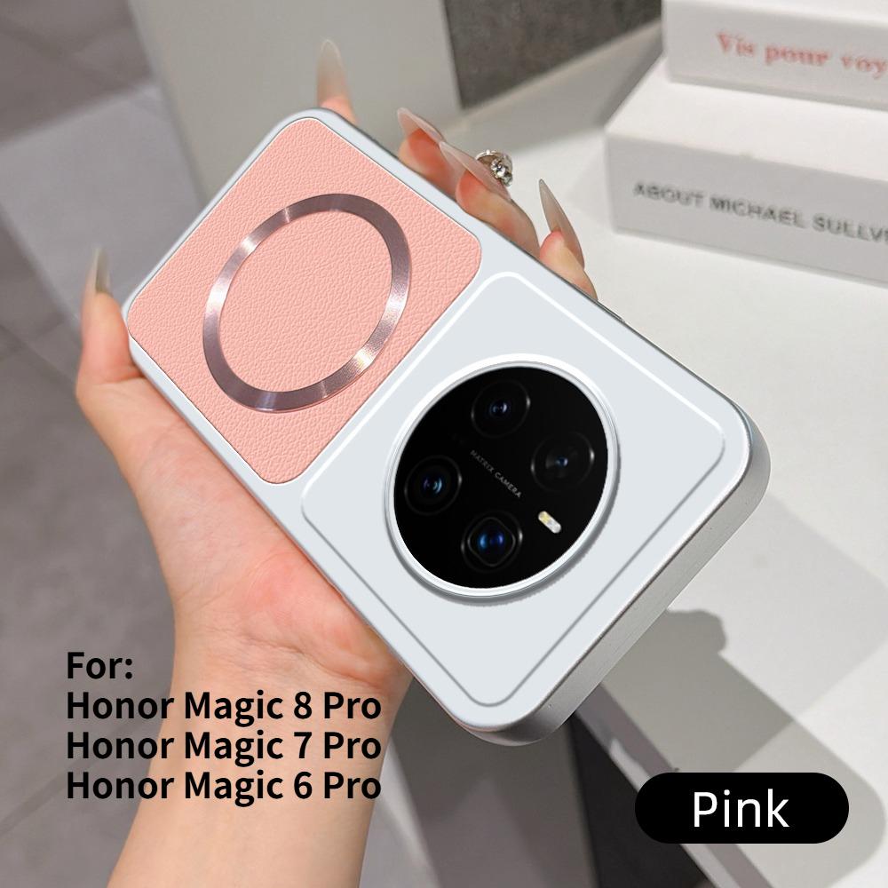 For Honor Magic 8 7 6 Pro Case New Lychee Pattern CD Magnetic Ring Ultra-Thin Cover For For Honor Magic8 Pro Shockproof Funda