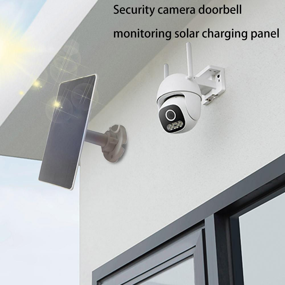 12W Security Camera Solar Panel DC 5V USB Solar Panel 360°Adjustable Mounting Outdoor Solar Cells Charger for Cameras