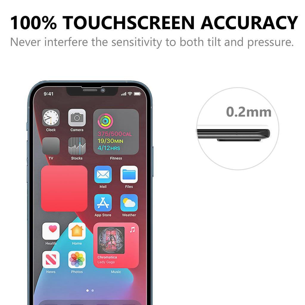 For iPhone 13/13 Pro/14 Screen Protector 2.5D HD Clear Anti-Scratch Sensitive Response Tempered Glass Film
