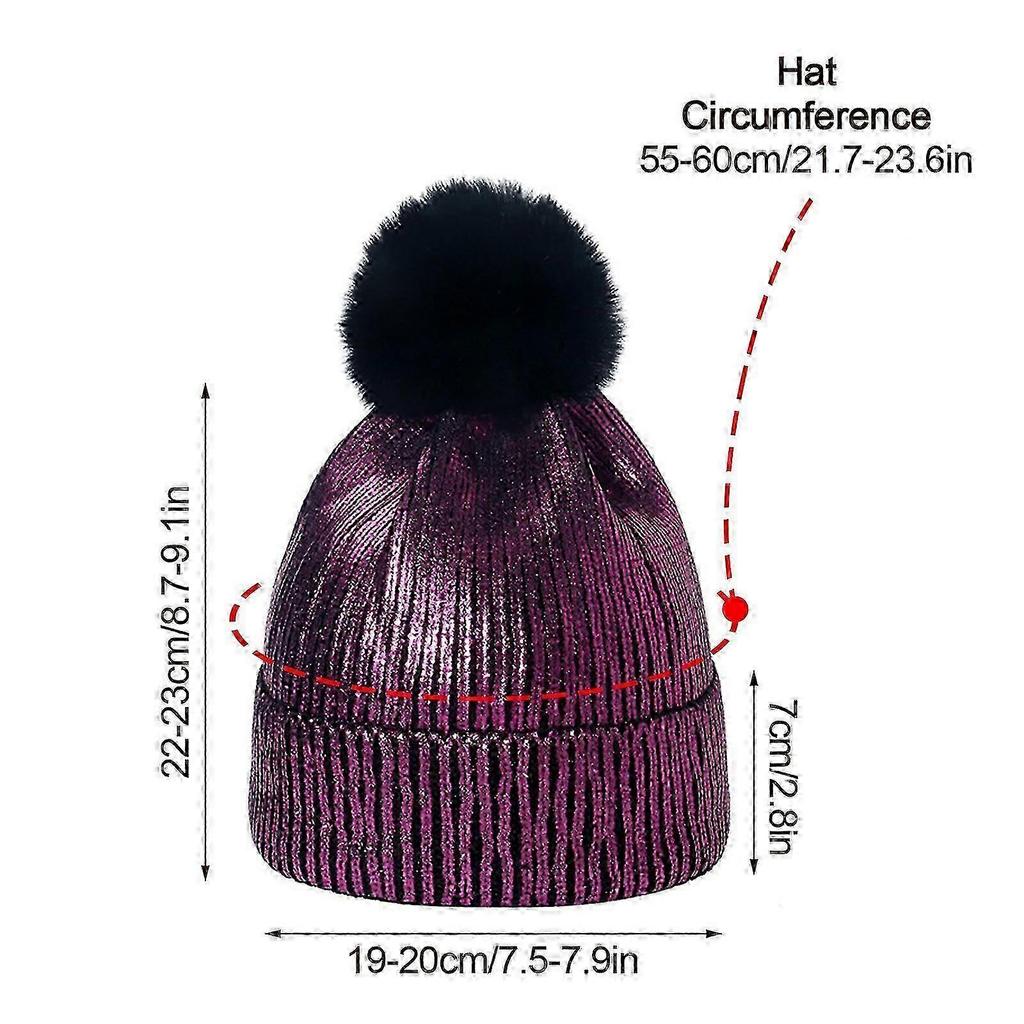 Acrylic Beanie Hat for Women and Girls