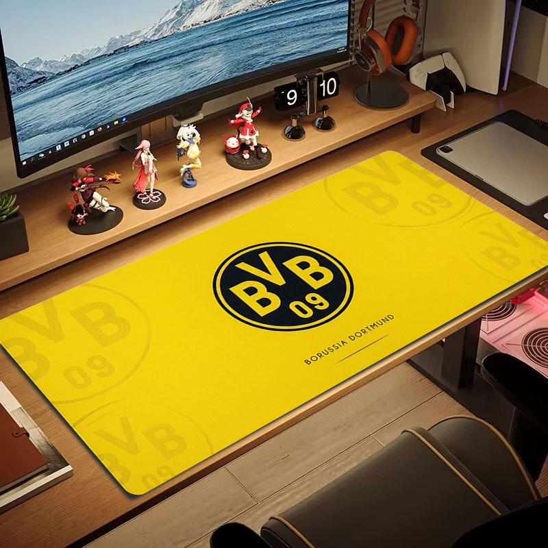 Borussia Large Size Mouse Pad Large Gaming Table Cushion Non-slip Laptop Tablet Big Mousepad XXL Mat Mini PC Playmat With Lock Edge
