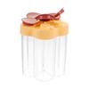 5 in 1 Spice Container Seasoning Jar Plastic Multi-Compartment Salt Pepper Sugar Holder Household Kitchen Accessory Condiment