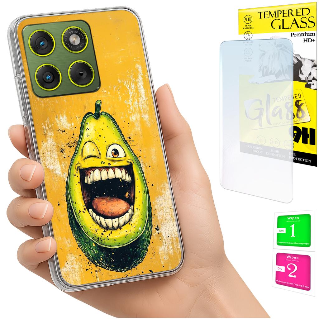 Etui Do Motorola Edge 70 Obudowa Foto Case Plecki Grafika Awokado + Szkło