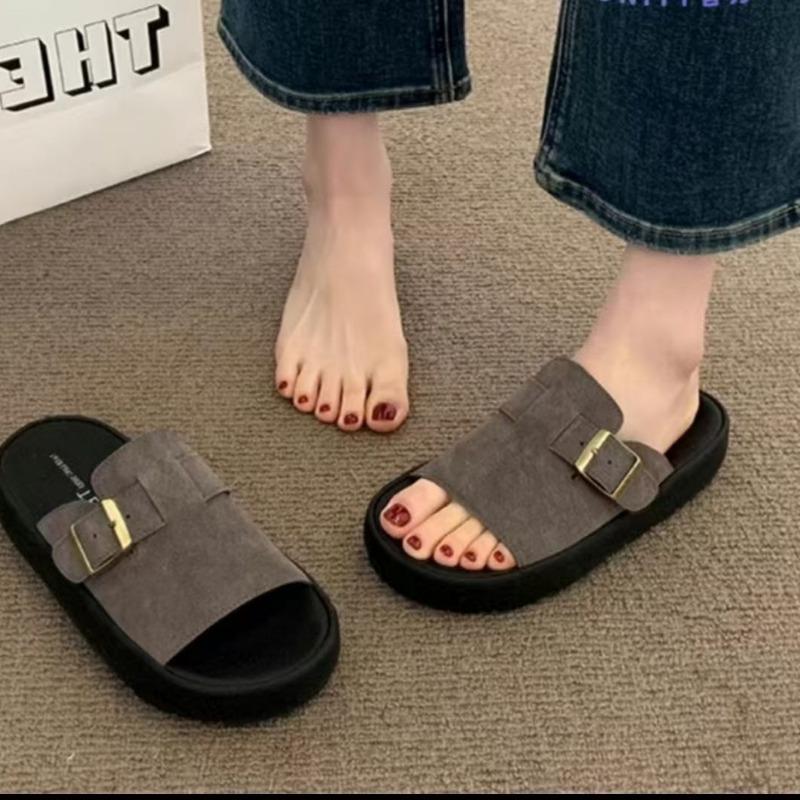 One-word Slippers Women's Summer Out New Lightweight Wear-resistant High-value Casual Beach Shoes