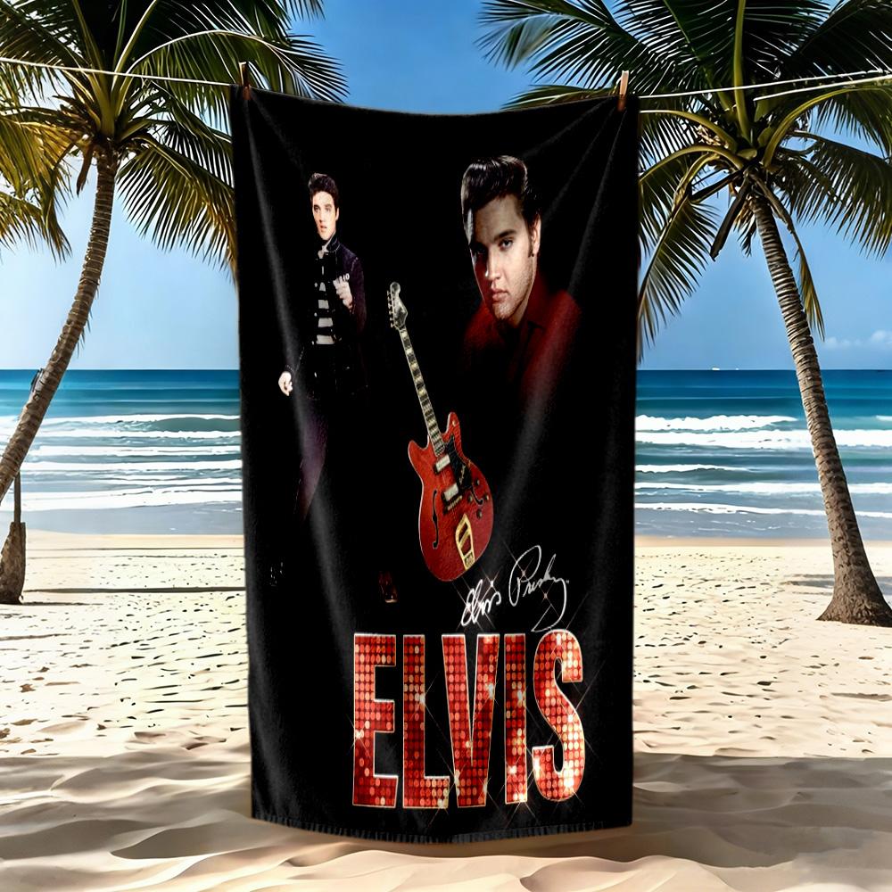 Elvis Beach Towel Quickdry Soft Microfiber Comfortable Lightweight