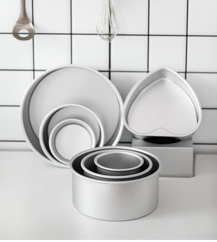 4/6/8/10 Inch Baking  Mold Non-stick Aluminium Alloy Round Live Bottom Cake Mould Baking Tray