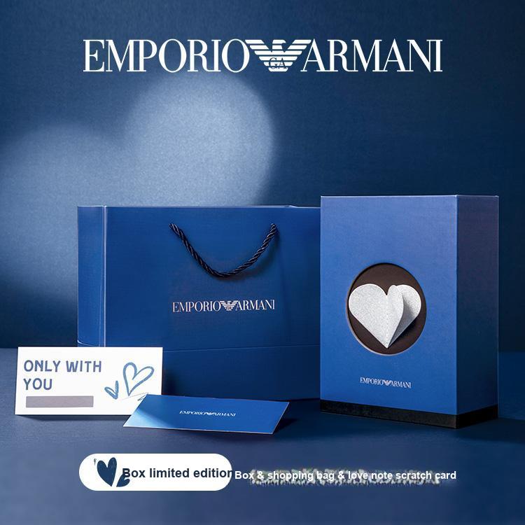 Emporio Armani Round Pendant Chain Hip Hop Titanium Steel Necklace Men Necklace EGS2707710