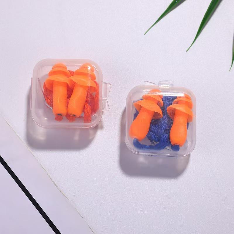 1PC Industrial Anti-noise Working Sleep Artifact Mechanical Noise Reduction Silicone Factory Special Anti-noise Sound Insulation Earplugs with Wire