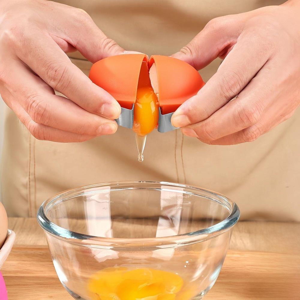 Handheld Egg Opener Tool Stainless Steel Egg Peeler New Egg Separator Tool  Kitchen Baking Tool